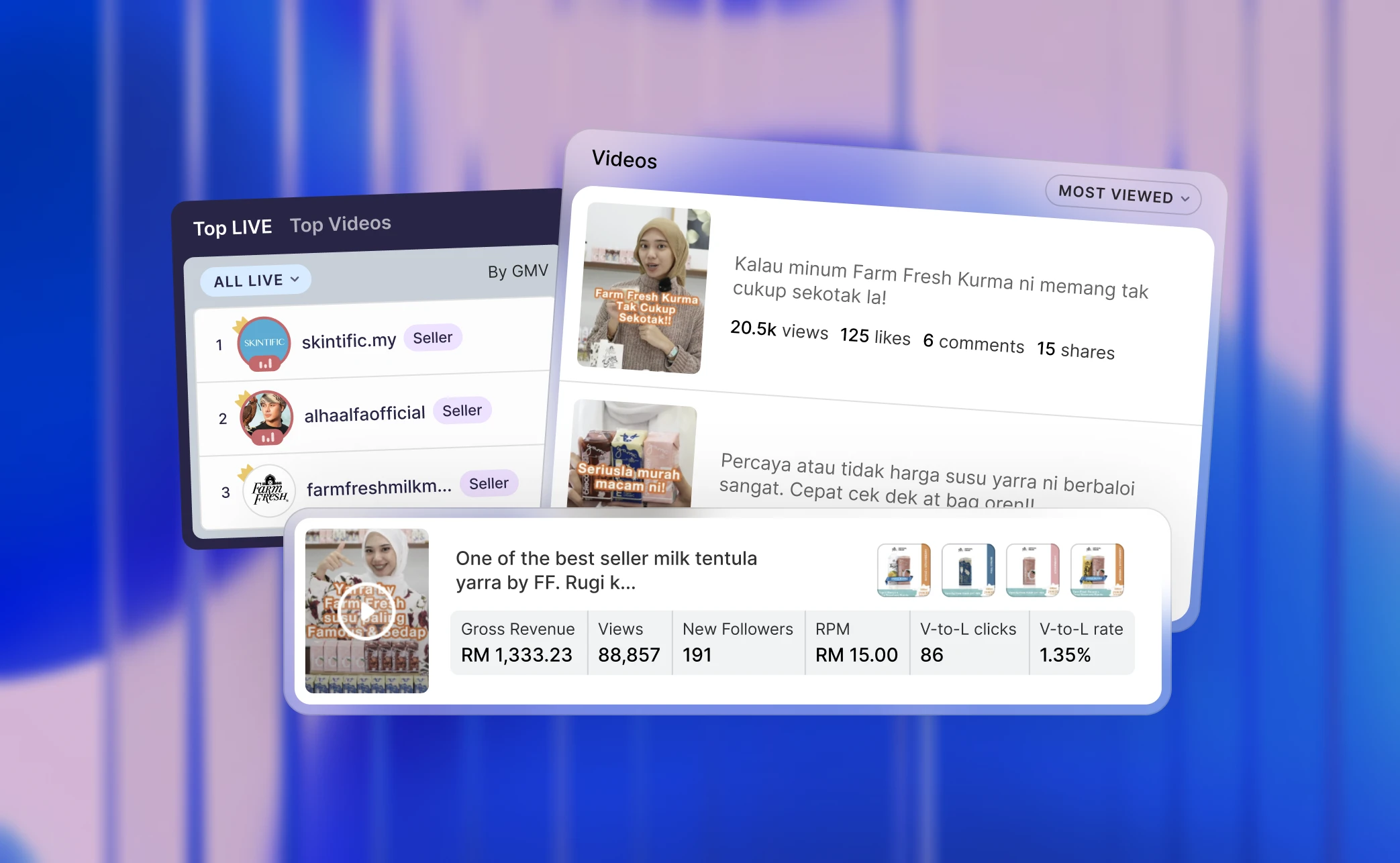 Live Commerce for Farm Fresh Milk